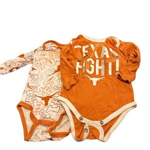 Texas Longhorns Orange and White Baby Bodysuit Set
